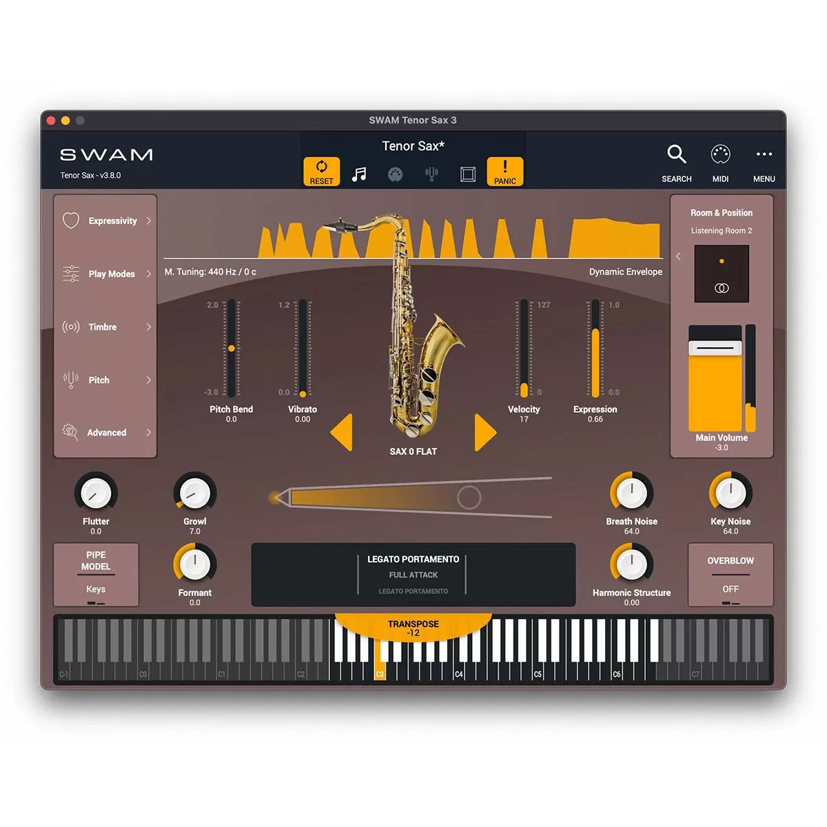 Audio Modeling SWAM Tenor Sax