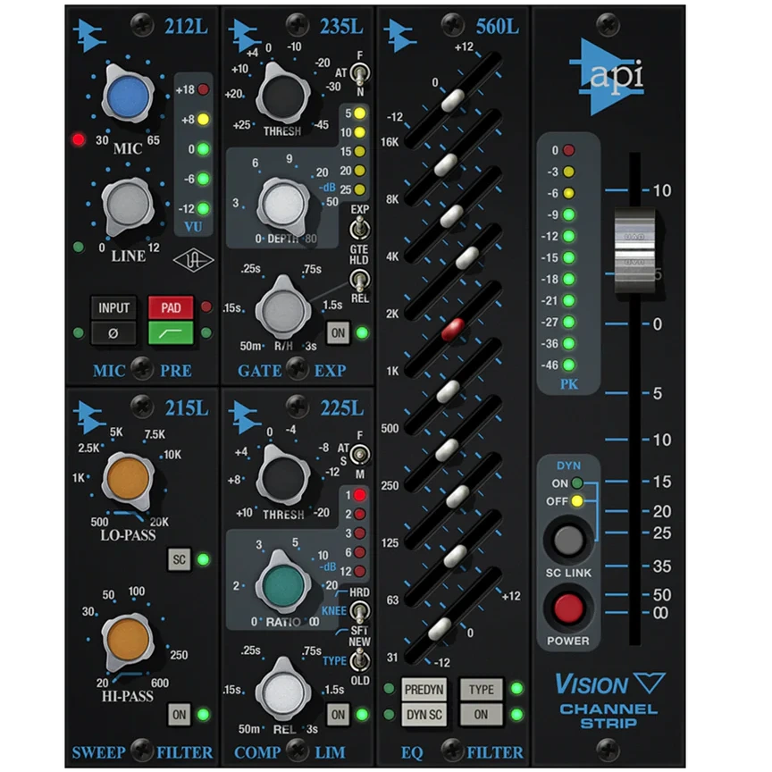 Universal Audio UAD API Vision Channel Strip Collection