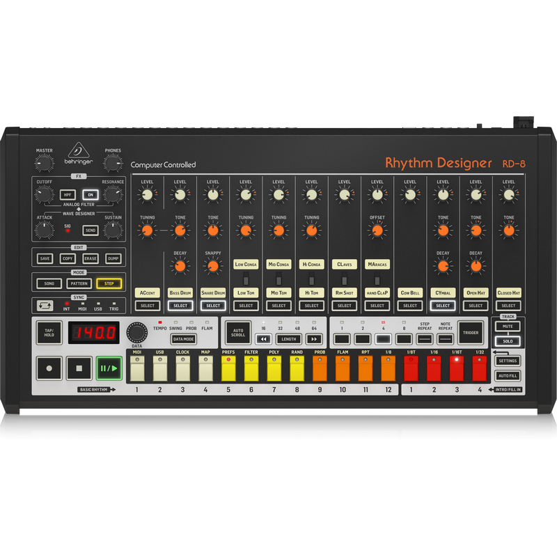 Behringer Rhythm Designer RD-8 Analog Drum Machine