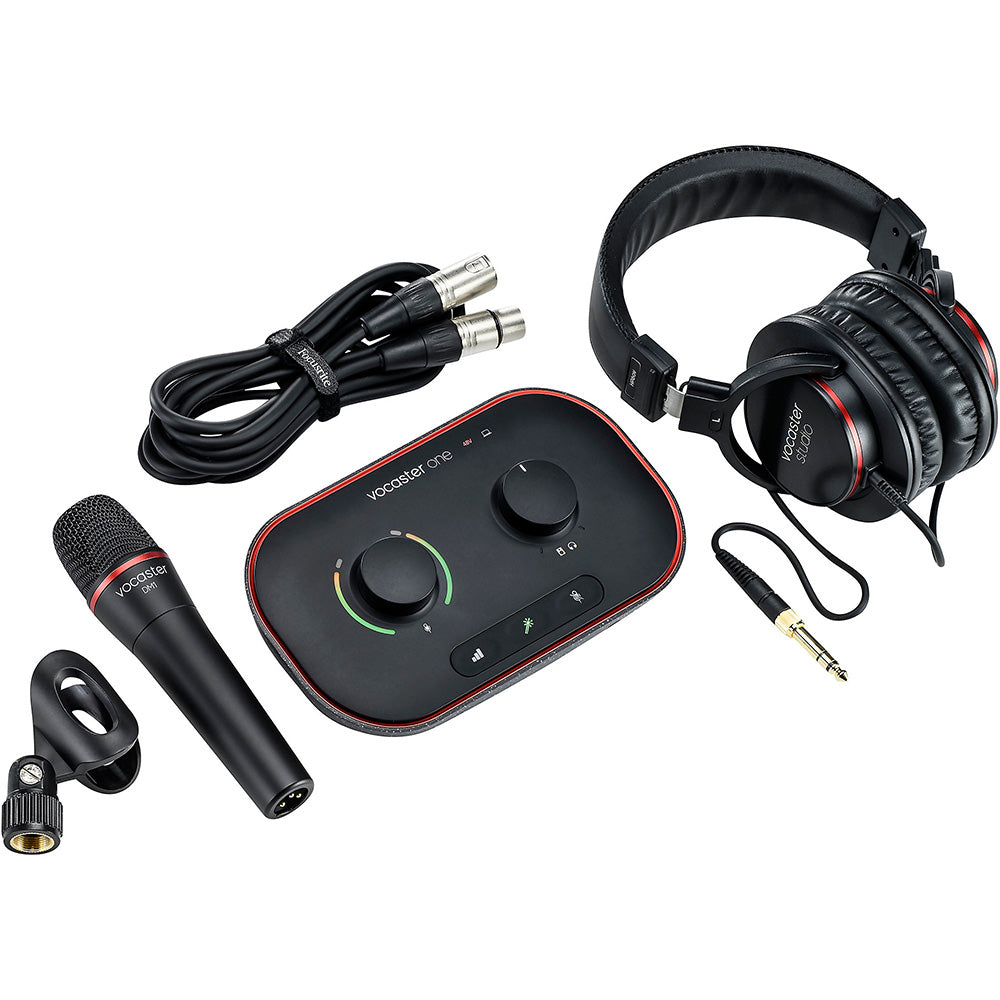 Focusrite Vocaster One Studio Podcasting Bundle