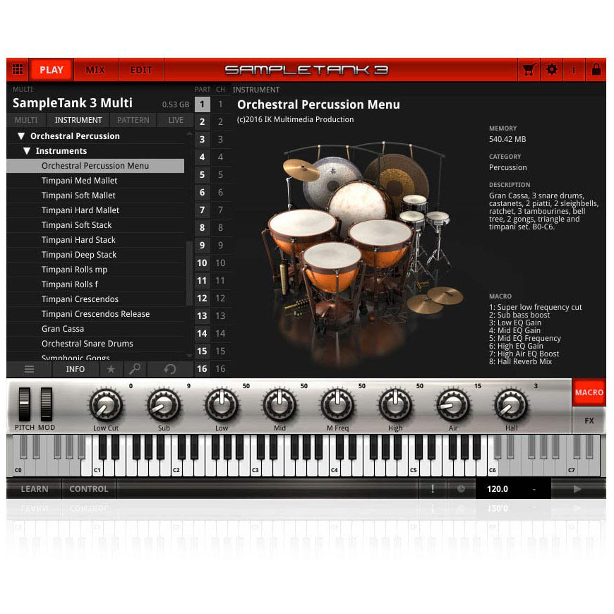 IK Multimedia Custom Shop Orchestral Percussion
