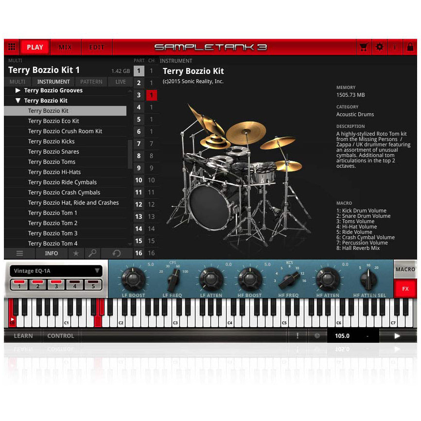 IK Multimedia Custom Shop Terry Bozzio Drums