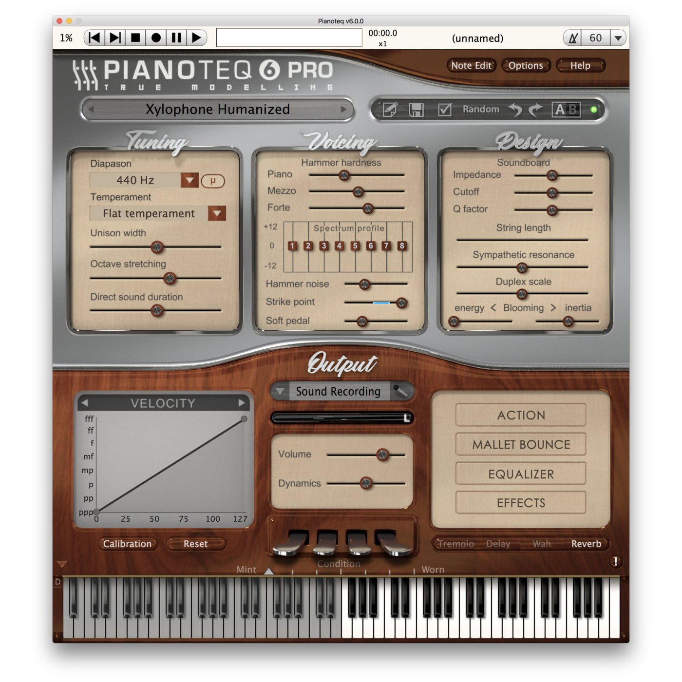 Pianoteq Xylo Xylophone and Bass Marimba Virtual Instrument