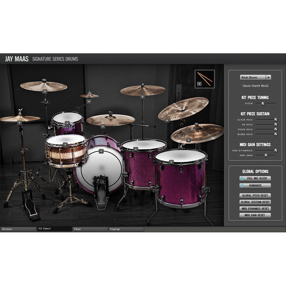Room Sound Jay Maas Signature Series Drums (Virtual Instrument)