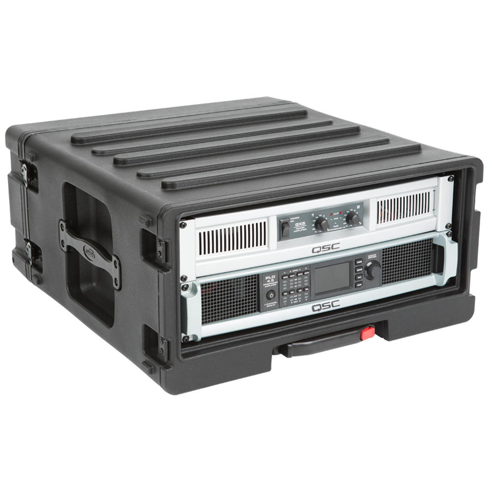 SKB 1SKB-R4UW Rack Case (4U) - Retractable Handle & Wheels