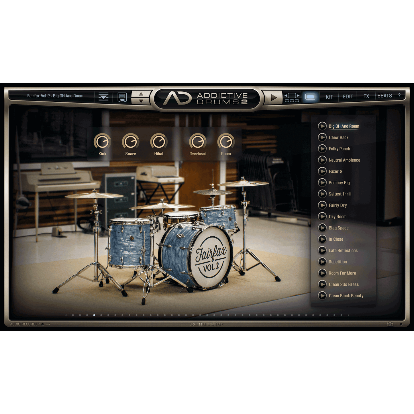 XLN Audio Addictive Drums Fairfax Vol. 2 ADPAK for AD2