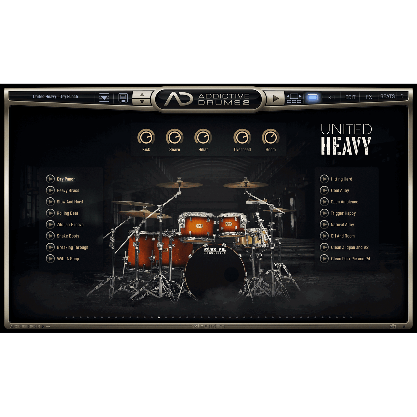 XLN Audio Addictive Drums United Heavy ADPAK for AD2
