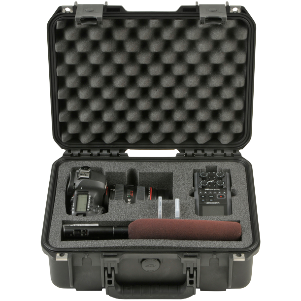 SKB iSeries Combo Case for DSLR Cameras and Zoom H6 Recorder - 3i-1510H6SLR - Waterproof Injection Molded