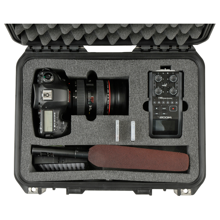 SKB iSeries Combo Case for DSLR Cameras and Zoom H6 Recorder - 3i-1510H6SLR - Waterproof Injection Molded