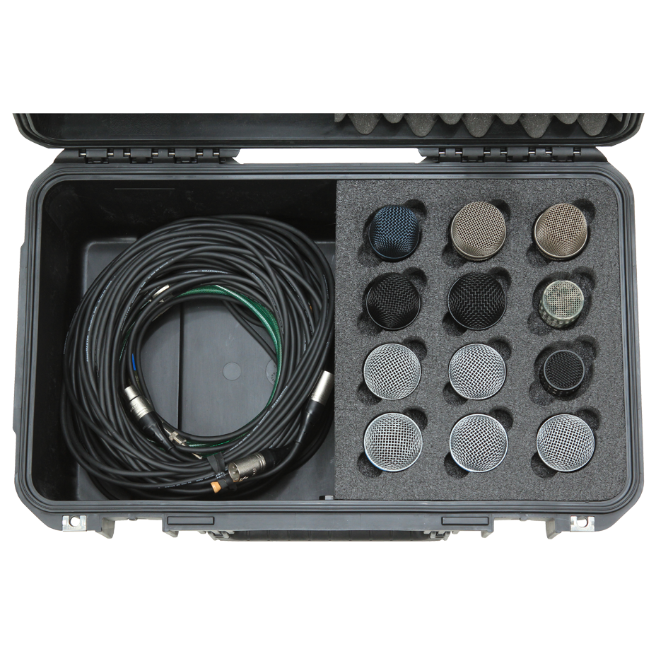 SKB 3i-2011-MC12 iSeries Microphone Case (12 Microphones) - Waterproof Injection Molded