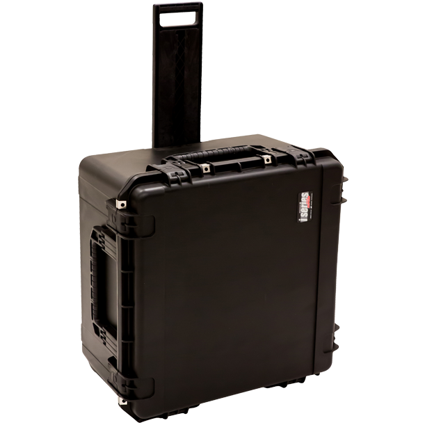 SKB iSeries Utility Case (Cubed Foam) - 3i-2424-14BC (Retractable Handle & Wheels) - Waterproof Injection Molded
