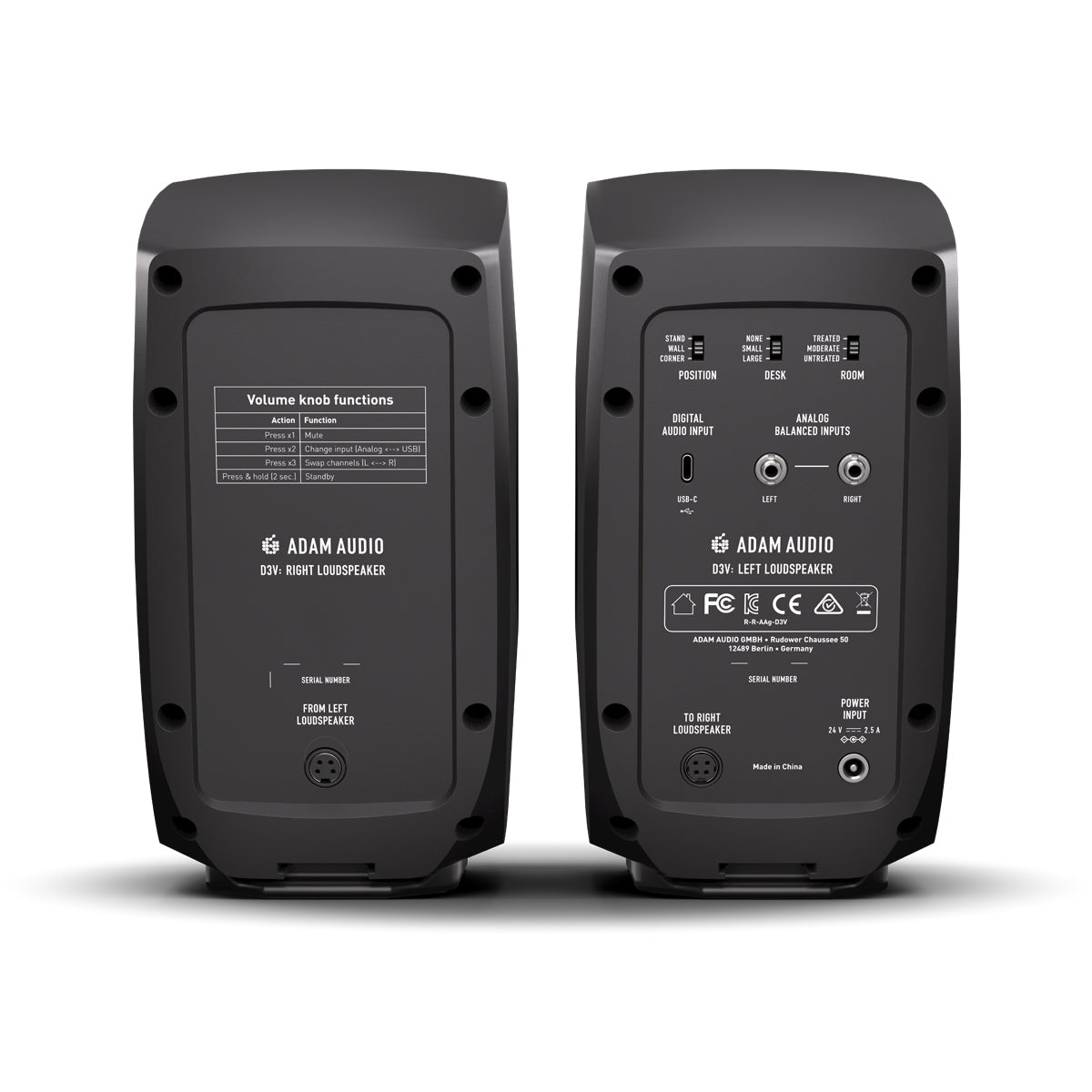 ADAM Audio D3V Studio Monitors (Black)