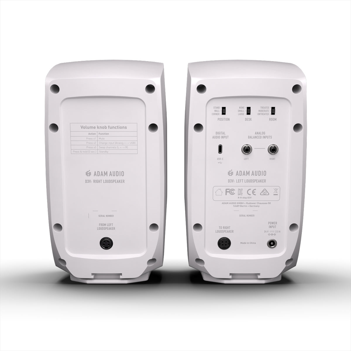 ADAM Audio D3V Studio Monitors (White)