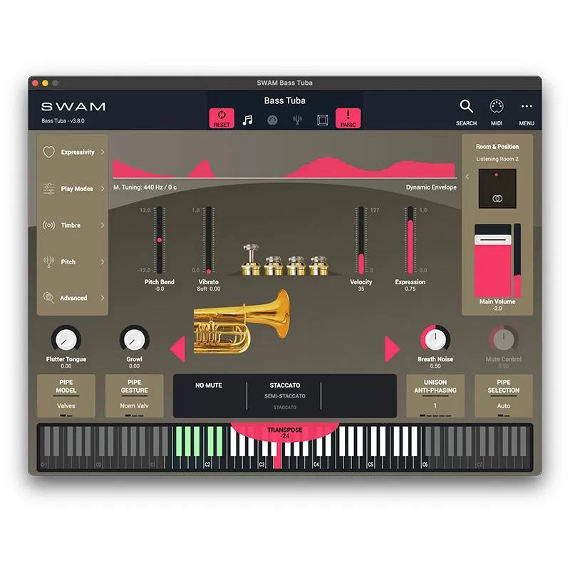 Audio Modeling SWAM Bass Tuba