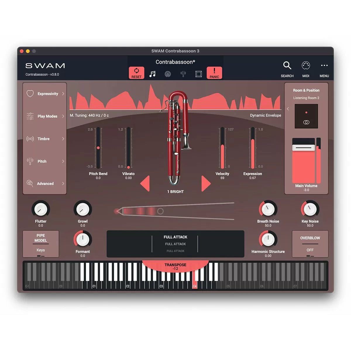 Audio Modeling SWAM Contrabasson