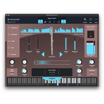 Audio Modeling SWAM Flute Bass