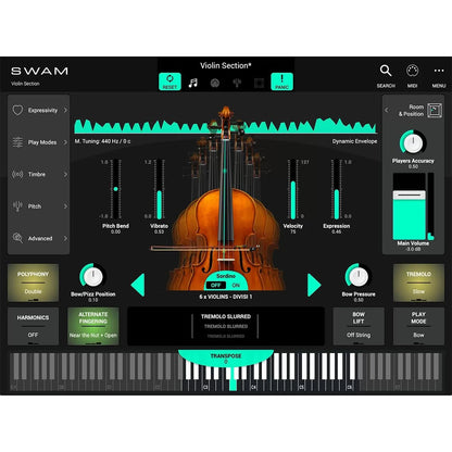Audio Modeling SWAM Violin Section