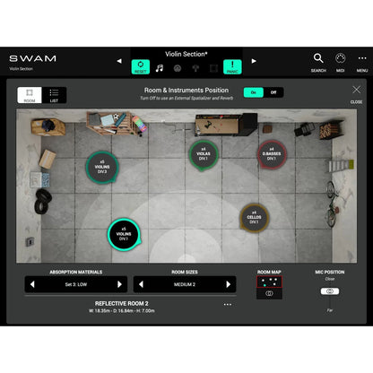 Audio Modeling SWAM Violin Section Room