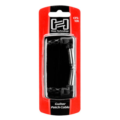 HOSA CFS-106 Guitar Patch Cable Molded Right-angle to Same (6 in)