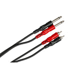HOSA CPR-203 Stereo Interconnect Dual 1/4 in TS to Dual RCA (3 m)