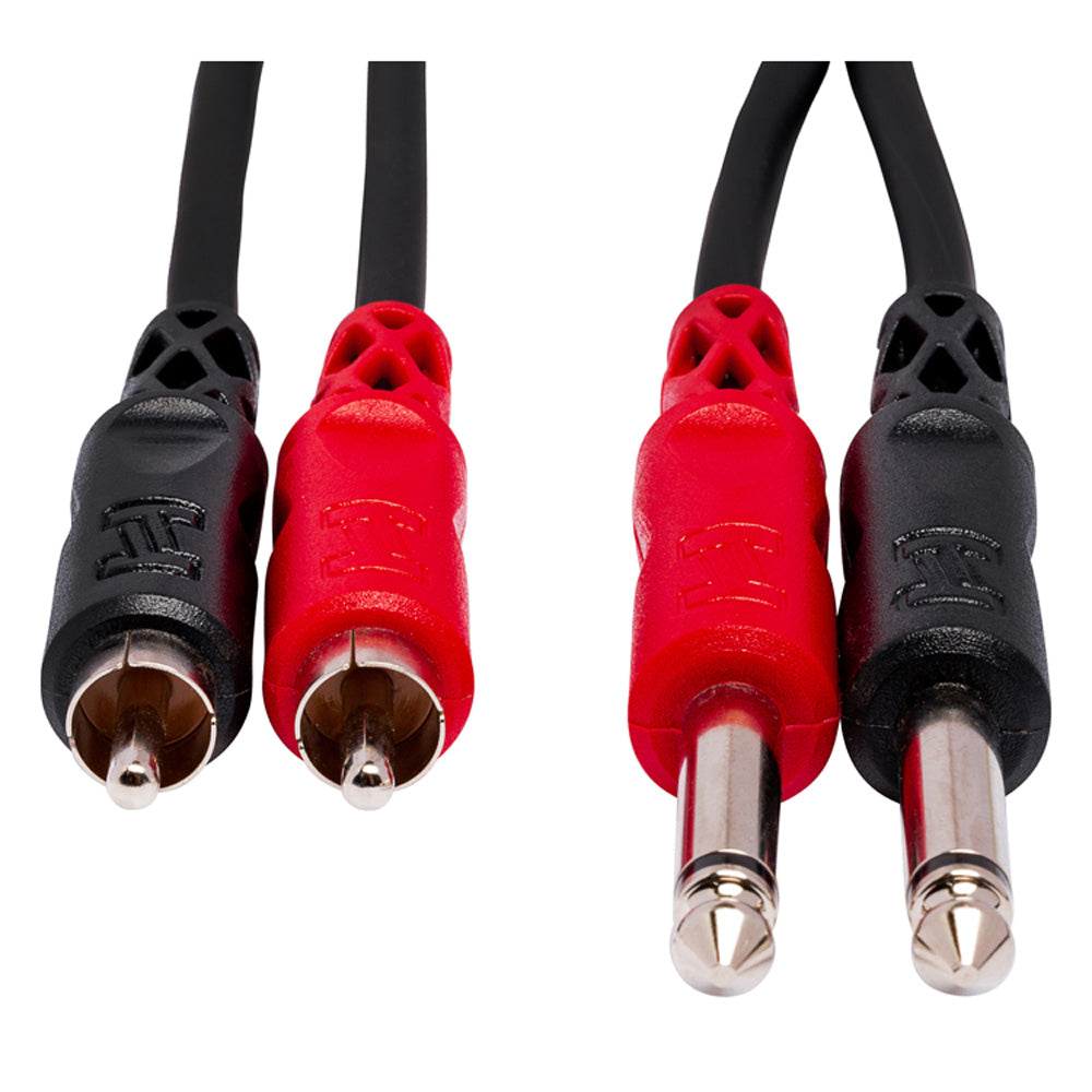 HOSA CPR-203 Stereo Interconnect Dual 1/4 in TS to Dual RCA (3 m)