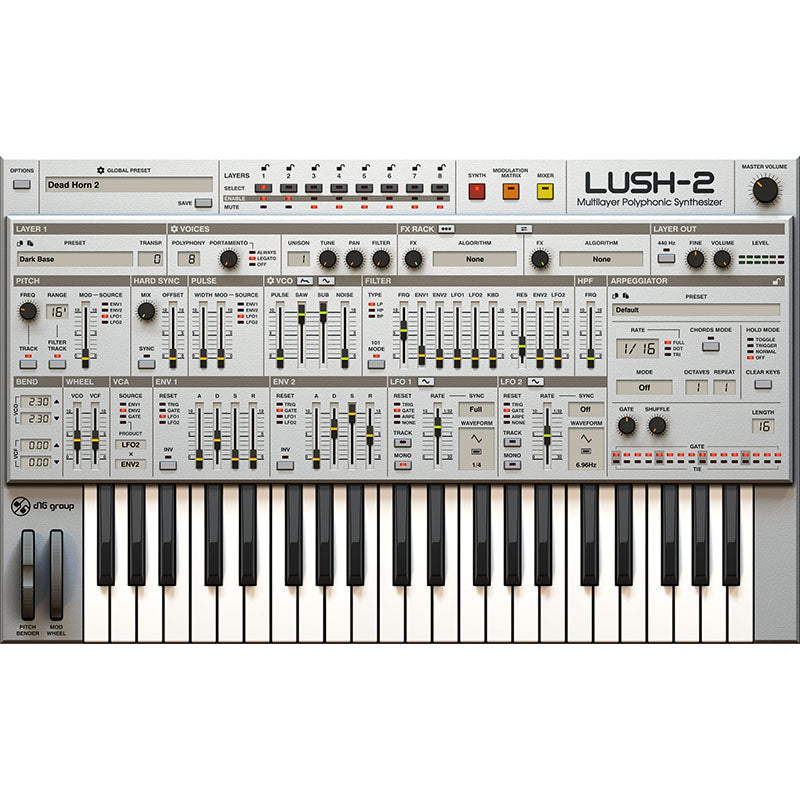 D16 Group Lush 2 Multitimbral Polyphonic Virtual Synthesizer
