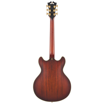 D'Angelico Deluxe DC Electric Guitar (Semi-Hollowbody - Satin Brown Burst)