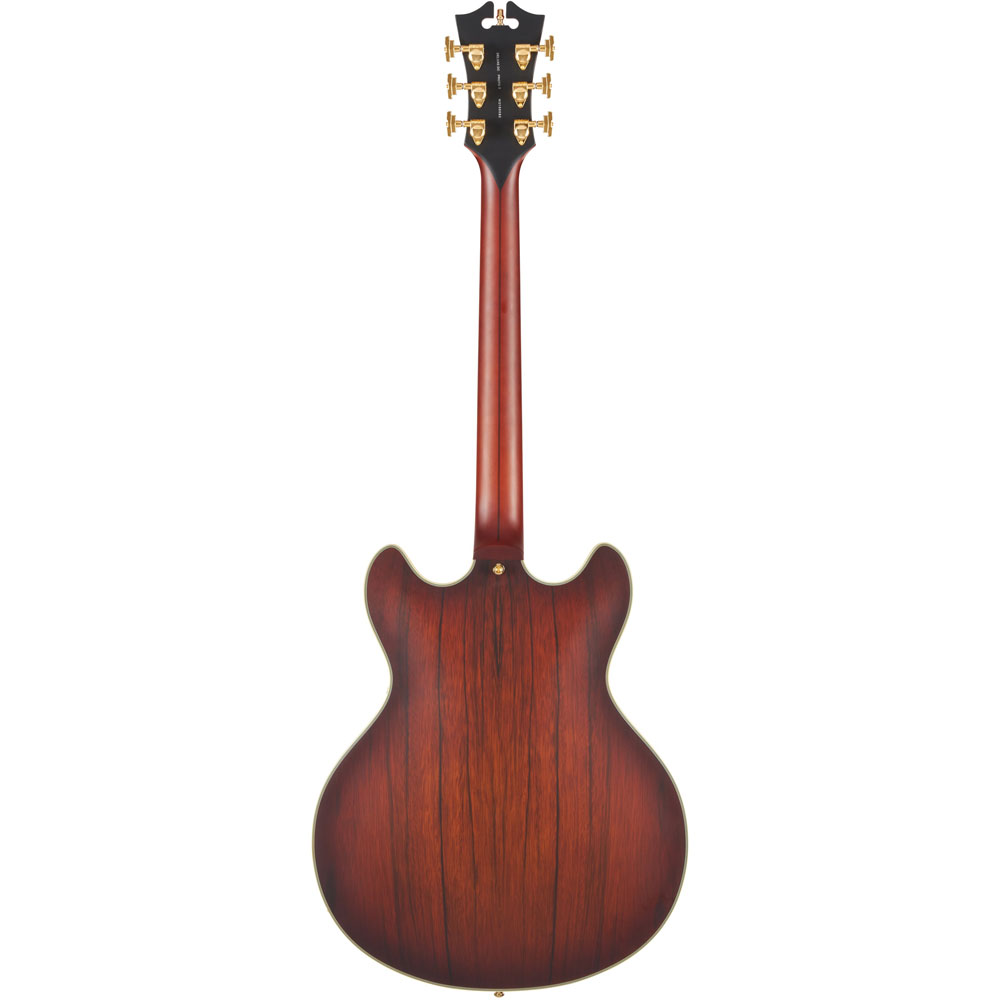 D'Angelico Deluxe DC Electric Guitar (Semi-Hollowbody - Satin Brown Burst)