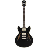 D'Angelico Excel DC Tour Electric Guitar (Semi-Hollowbody - Black)