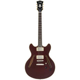 D'Angelico Excel DC Tour Electric Guitar (Semi-Hollowbody - Wine)