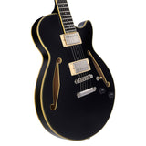 D'Angelico Excel SS Tour Electric Guitar (Semi-Hollowbody - Black)