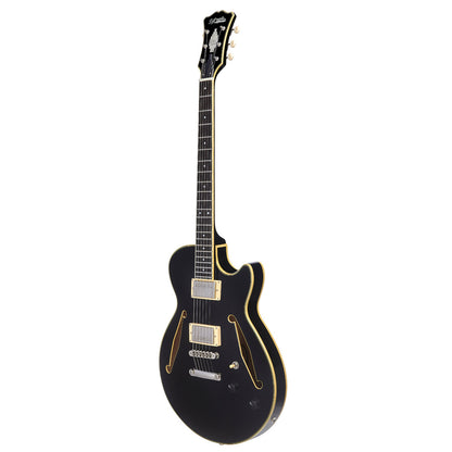 D'Angelico Excel SS Tour Electric Guitar (Semi-Hollowbody - Black)