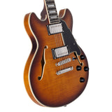 D'Angelico Premier Mini DC Electric Guitar (Semi-Hollowbody - Dark Ice Tea Burst)