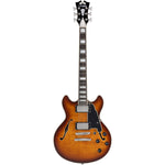 D'Angelico Premier Mini DC Electric Guitar (Semi-Hollowbody - Dark Ice Tea Burst)