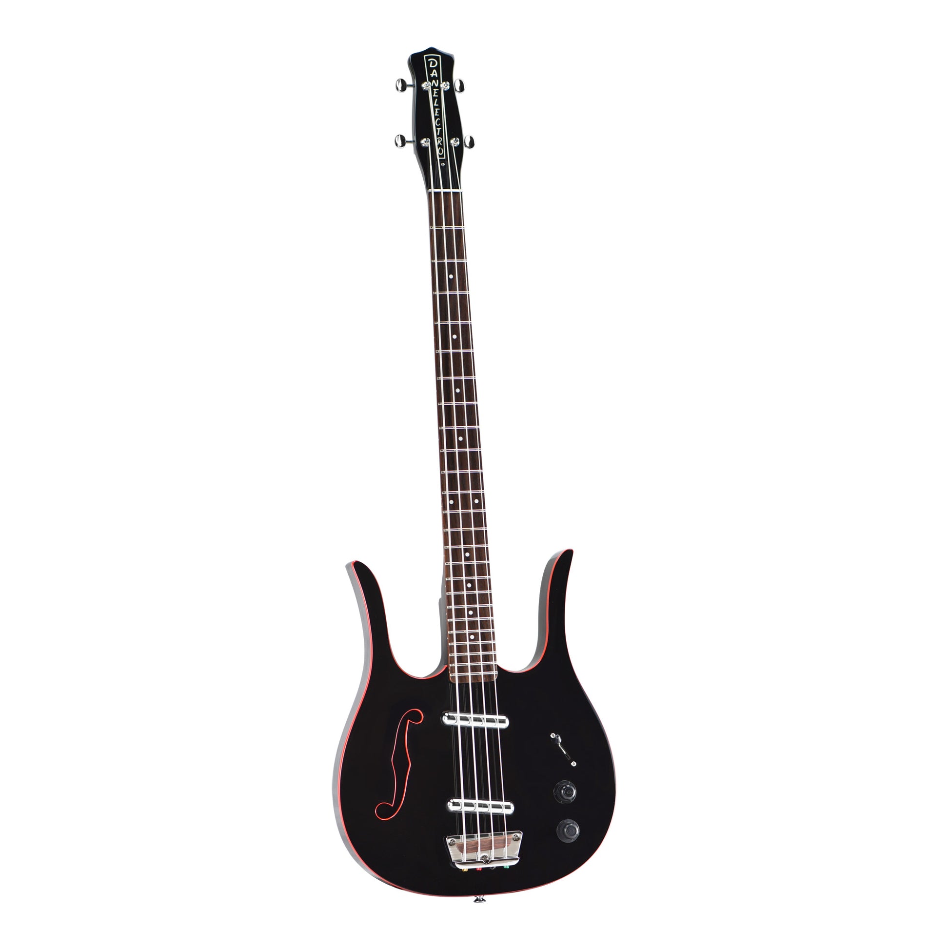 Danelectro Longhorn Bass (Black - Red Binding)
