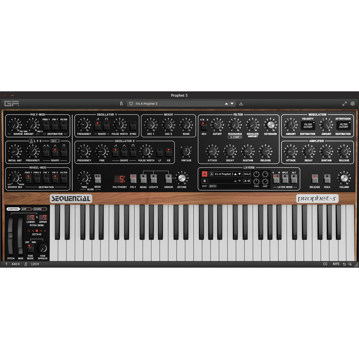 GForce Prophet 5 Virtual Synthesizer