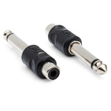 HOSA GPR-101 Adapters RCA to 1/4 in TS 2 pc