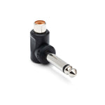 HOSA GPR-123 Right-angle Adapters RCA to 1/4 in TS 2 pc