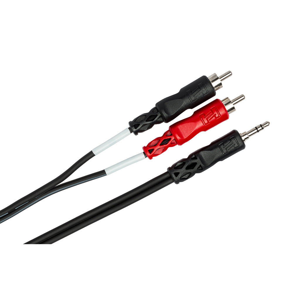 HOSA CMR-203 Stereo Breakout, 3.5 mm TRS to Dual RCA, 3 ft