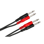 HOSA CPP-204 Stereo Interconnect, Dual 1/4 in TS to Same, 4 m