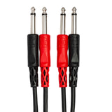 HOSA CPP-204 Stereo Interconnect, Dual 1/4 in TS to Same, 4 m