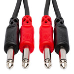 HOSA CPP-204 Stereo Interconnect, Dual 1/4 in TS to Same, 4 m