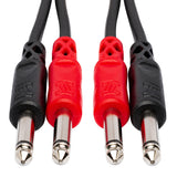 HOSA CPP-204 Stereo Interconnect, Dual 1/4 in TS to Same, 4 m