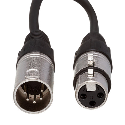 HOSA DMX-106 Male 5-pin DMX to Female 3-pin DMX Adapter Cable (6 in)