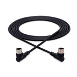 HOSA MID-303RR Right-angle MIDI Cable Right-angle 5-pin DIN to Same (3 ft)