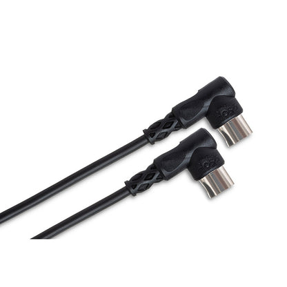 HOSA MID-310RR Right-angle MIDI Cable Right-angle 5-pin DIN to Same (10 ft)