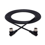 HOSA MID-310RR Right-angle MIDI Cable Right-angle 5-pin DIN to Same (10 ft)