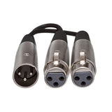 HOSA YXF-119 Y Cable Dual XLR3F to XLR3M (6 in)