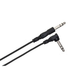 HOSA CSS-105R Balanced Interconnect, 1/4 in TRS to Right-angle 1/4 in TRS, 5 ft