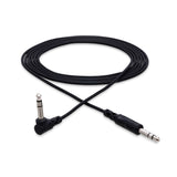 HOSA CSS-105R Balanced Interconnect, 1/4 in TRS to Right-angle 1/4 in TRS, 5 ft